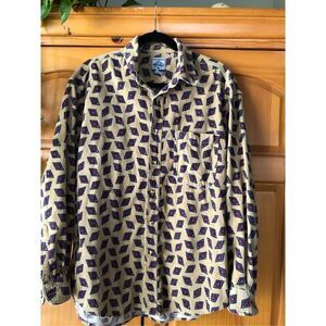 Cambridge Classic  Vintage corduroy longsleeve southwestern shirt Size M
